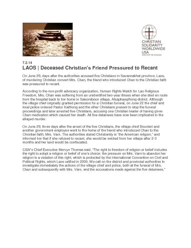 d Christian’s Friend Pressured t