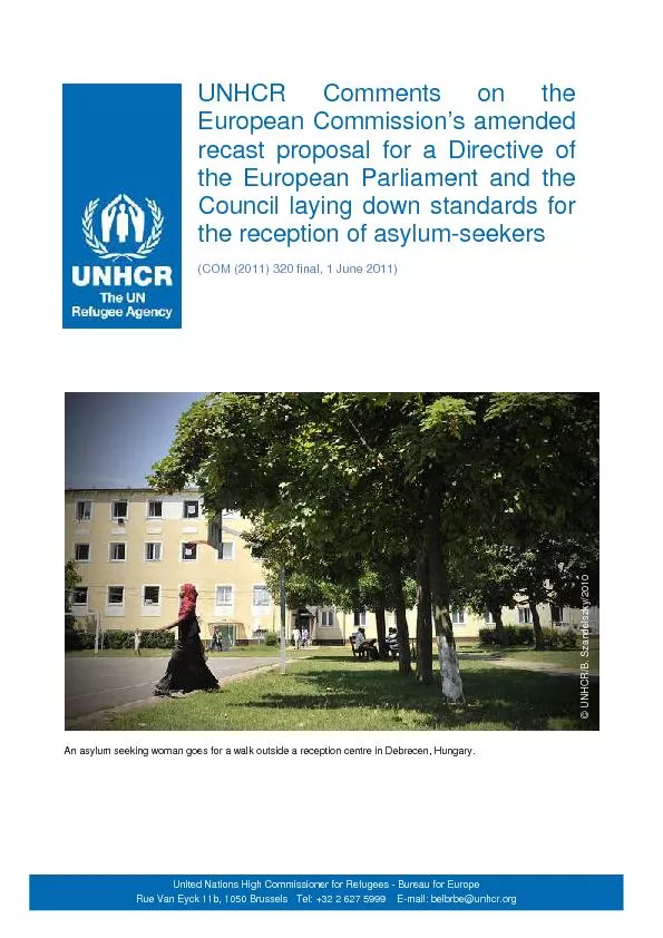 United Nations High Commissioner for Refugees - Bureau for Europe Rue