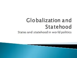 Globalization and Statehood