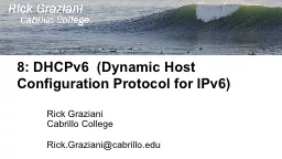 8 : DHCPv6  (Dynamic Host Configuration Protocol for IPv6)