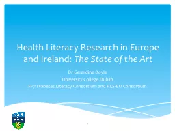 Health Literacy Research in Europe and Ireland: