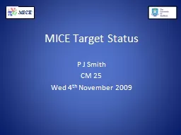 MICE Target Status
