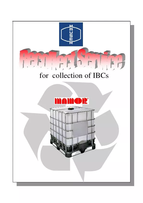 for  collection of IBCs