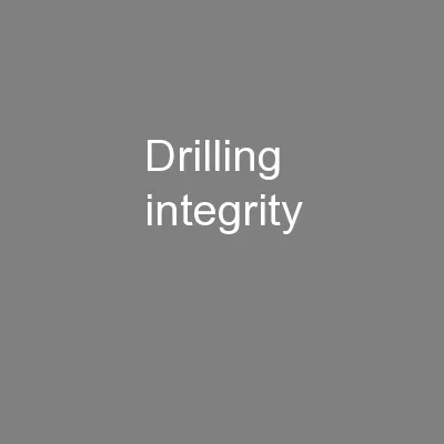 Drilling Integrity
