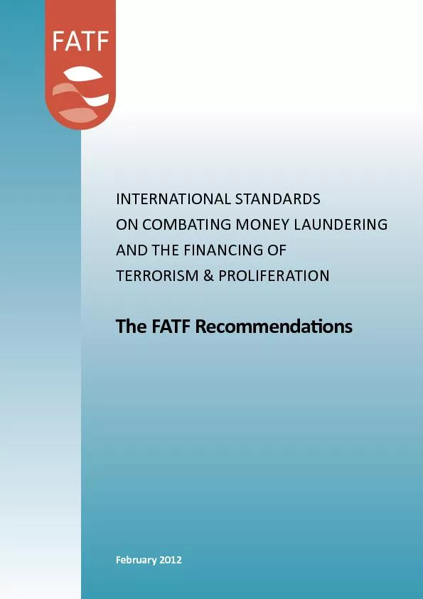 THE FATF RECOMMENDATIONS