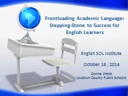Frontloading Academic Language: