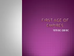 First Age of Empires