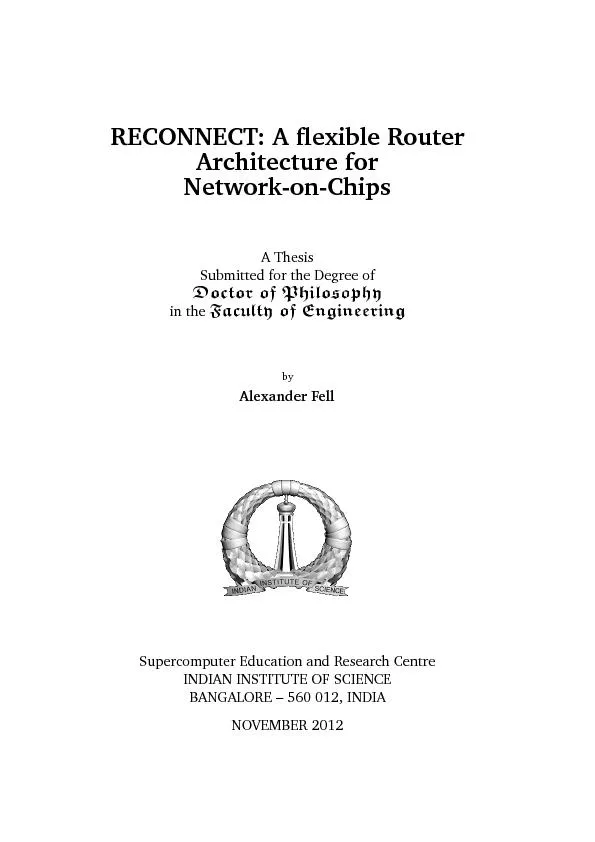 RECONNECT:AexibleRouterArchitectureforNetwork-on-ChipsAThesisSubmitte