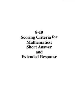 8-10 Scoring Criteria