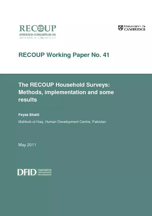 RECOUP Working Paper No. 41