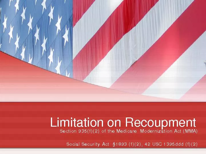 Limitation on Recoupment