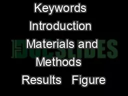 Abstract Keywords  Introduction  Materials and Methods   Results   Figure