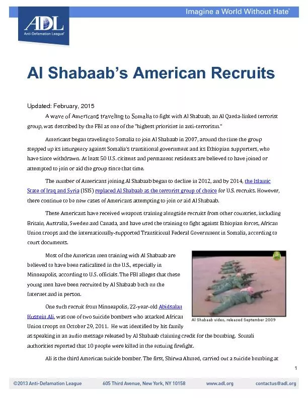 Al Shabaab’s American Recruits