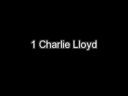 1 Charlie Lloyd