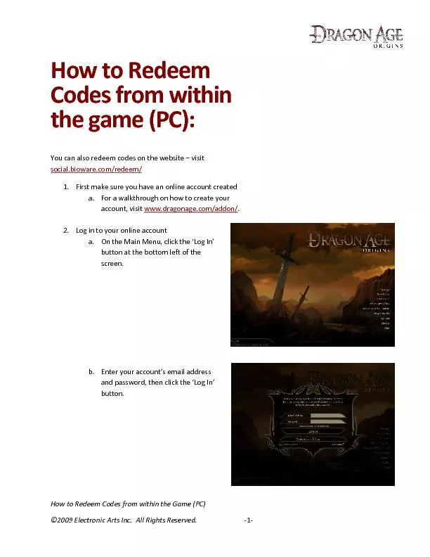 How to Redeem Codes from within the Game