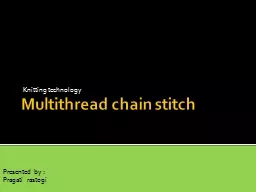 Multithread chain stitch