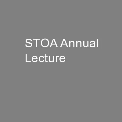 STOA Annual Lecture