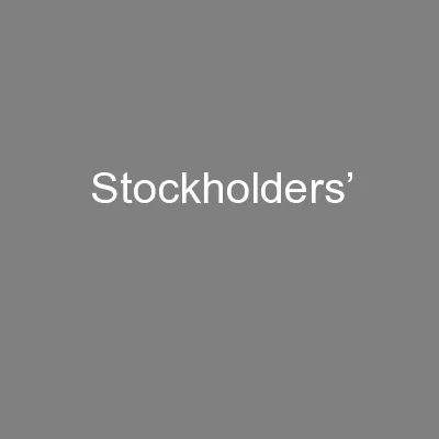 Stockholders’