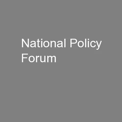 National Policy Forum