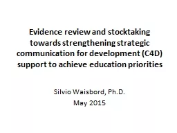 Evidence review and stocktaking towards strengthening strat