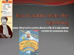 Ben Franklin Stole the Lightning