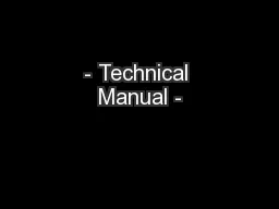 - Technical Manual -