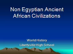 Non Egyptian Ancient African Civilizations