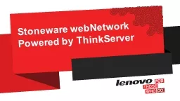 Stoneware webNetwork Powered by ThinkServer
