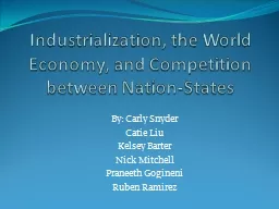 Industrialization, the World Economy, and Competition betwe