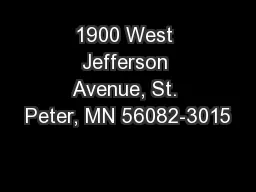 1900 West Jefferson Avenue, St. Peter, MN 56082-3015