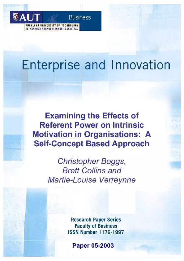 Examining the Effects of Referent Power on Intrinsic Motivation in Org