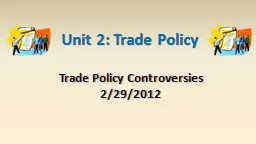 Trade Policy Controversies