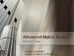 Advanced Digital Design