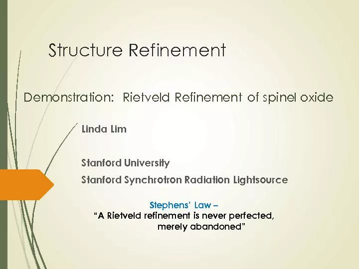 Structure Refinement