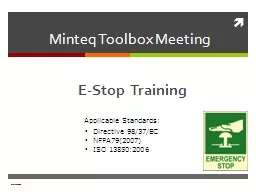 Minteq Toolbox Meeting