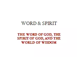 WORD & SPIRIT