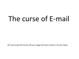 The curse of E-mail