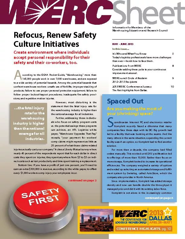 Refocus, Renew Safety Culture InitiativesCreate environment where indi