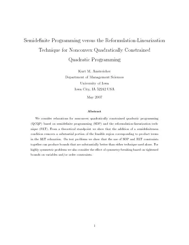 1IntroductionWeconsideraquadraticallyconstrainedquadraticprogrammingpr