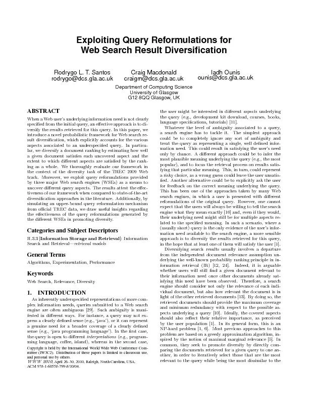 ExploitingQueryReformulationsforWebSearchResultDiversicationRodrygoL.