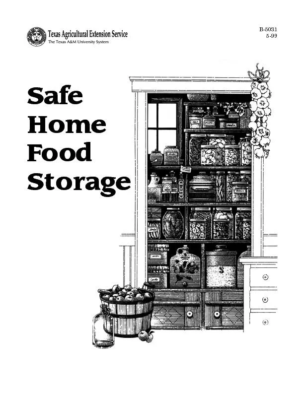 Safe Home Food StoragePeggy Van LaanenAssociate Professor and Extensio