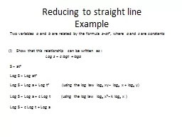 Reducing to straight line