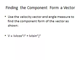 Finding the Component Form a Vector