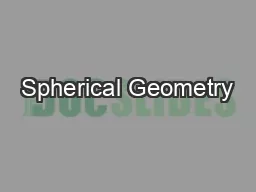 Spherical Geometry