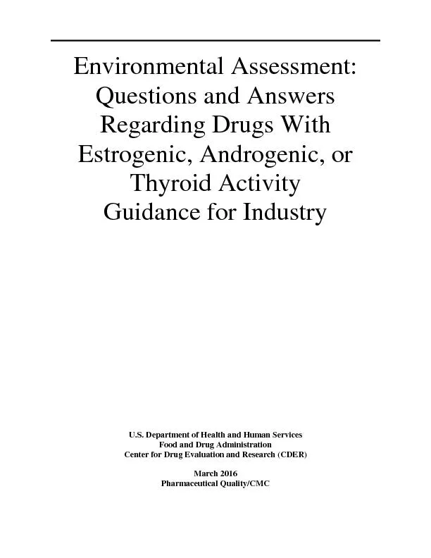 Environmental Assessment:  Questions and Answers Regarding Drugs Estro