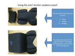 Using the Joie I-Anchor
