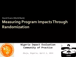 Measuring Program Impacts Through