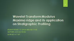 Wavelet Transform Modulus Maxima ridge and its application