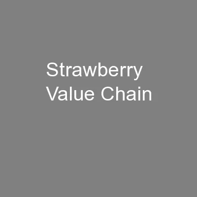 Strawberry Value Chain