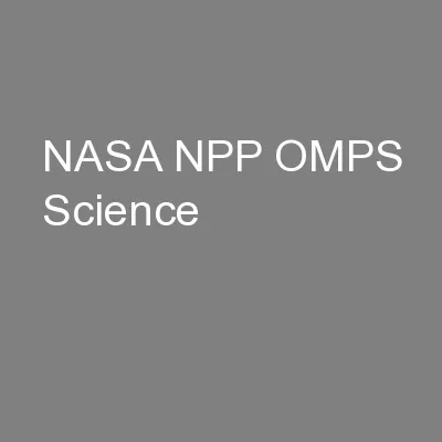 NASA NPP OMPS Science